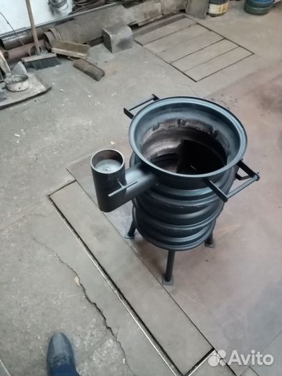 Печь под казан из дисков