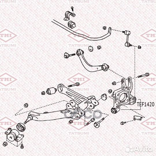 Сайлентблок цапфы зад TEF1420 tatsumi