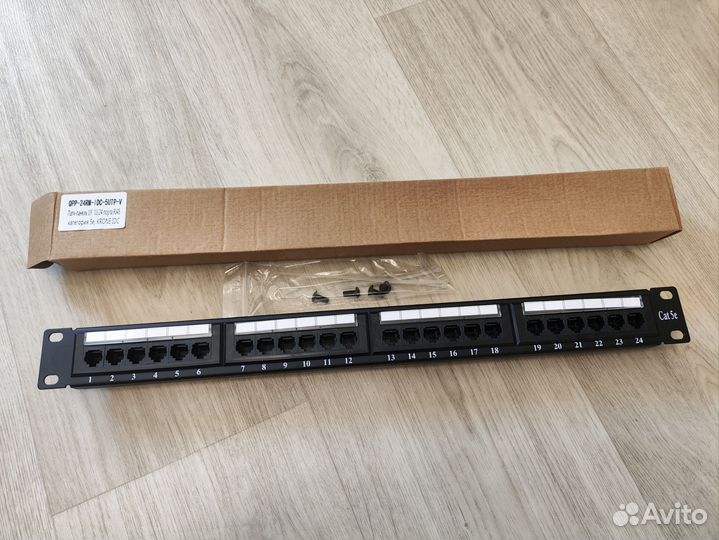 Патч- панели 24 порта, патч корды метровые