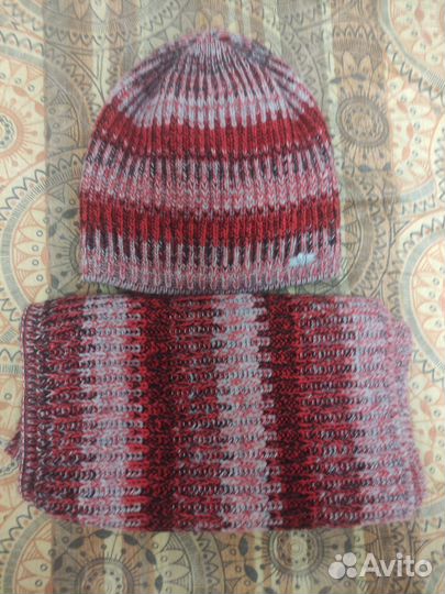 Комплект шапка и снуд зимний женский