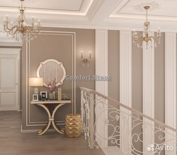 Обшивка бетонного каркаса лестниц