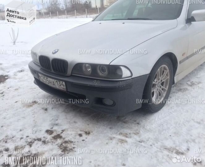 Передний бампер BMW Е 39 с Птф PP пластик