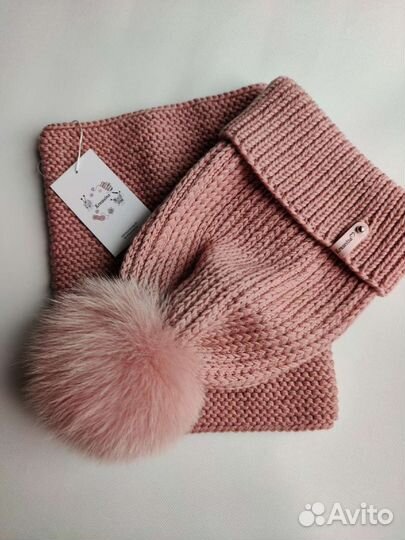 Комплект шапка и снуд