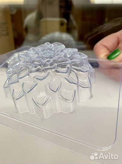 Форма пластиковая для мыла - Георгин