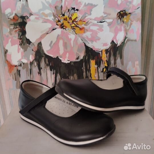 Туфли для девочки,кожа