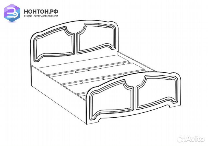Кровать Натали белый глянец