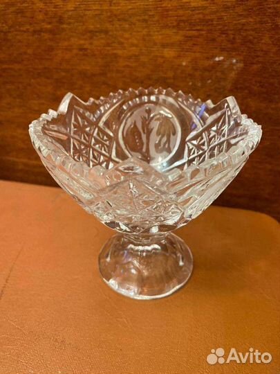 Ваза конфетница хрусталь