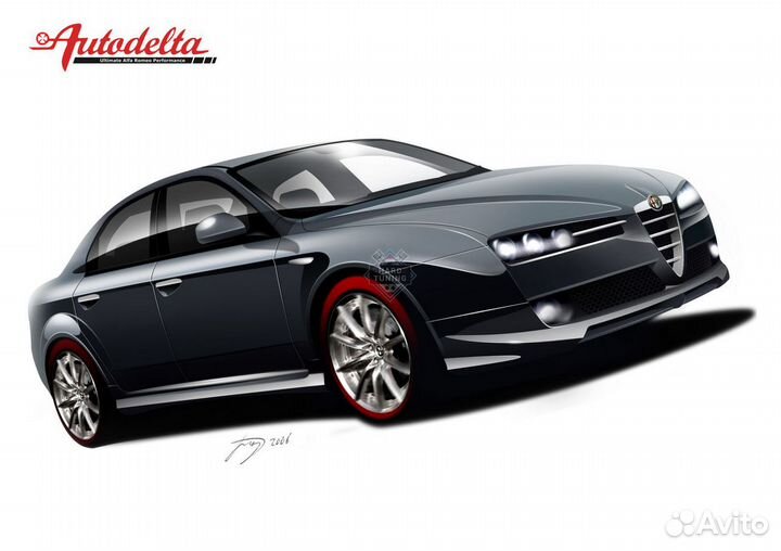 Накладка переднего бампера Autodelta AlfaRomeo 159