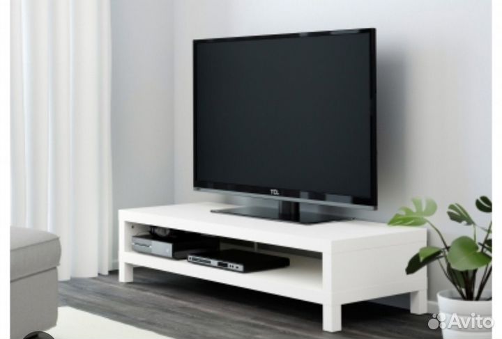Тумба под телевизор икея Лакк белая