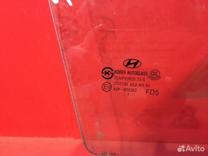 Стекло двери переднее правое Hyundai I30 FD G4FA