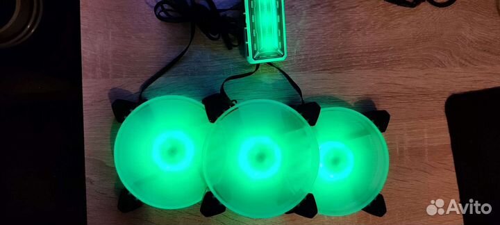 Кулера 120 мм с хабом и пультом управления