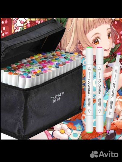 Фломастеры/Маркеры Touchnew 80шт