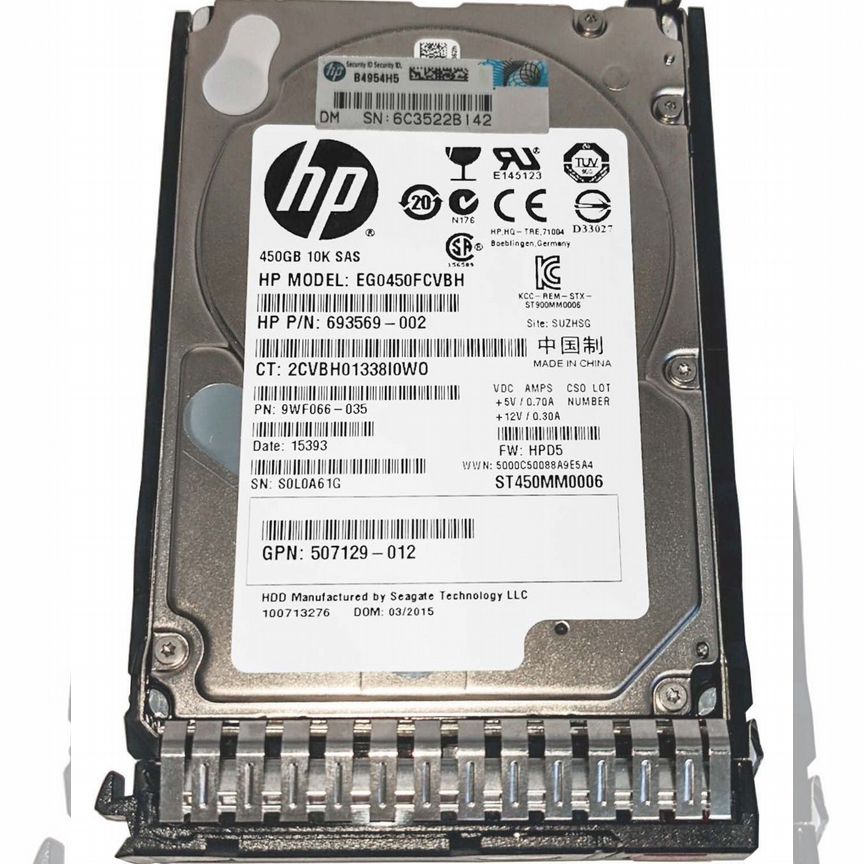 [653956-001] Жесткий Диск Hp 450gb Sas 2,5" Hdd 653956-001