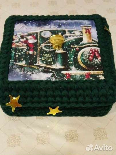 Корзинка из трикотажной пряжи