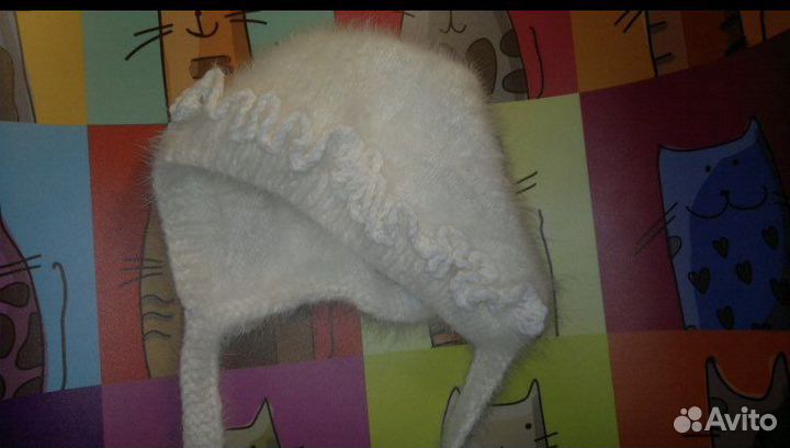 Шапка детская пуховая зимняя для девочки