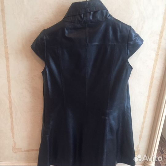 Платье кожаное