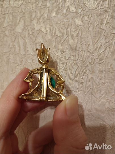 Винтаж брошь Тайский Будда