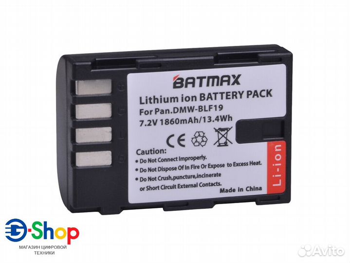 Аккумулятор на Panasonic GH3/GH4/GH5 DMW-BLF19(E)
