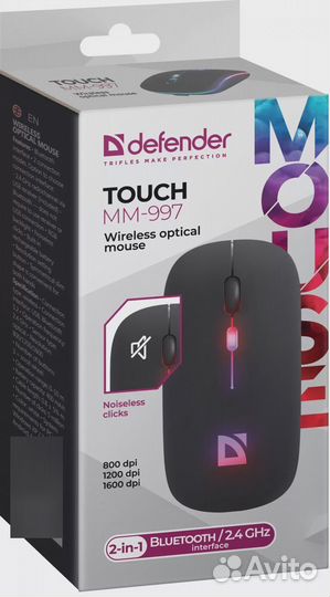 Беспроводная мышь Defender Touch MM-997 Black
