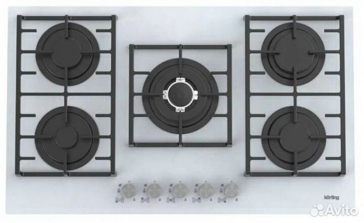 Газовая варочная панель Korting HGG 9835 CTW (белы