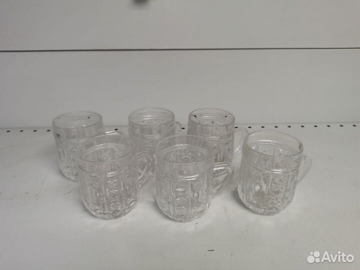 Хрусталь кружки 6шт 26