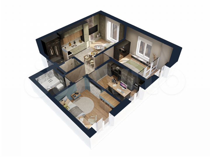 4-к. квартира, 62,6 м², 17/25 эт.