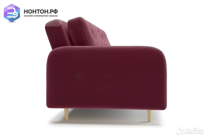 Диван книжка Париж бордовый