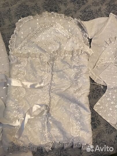 Конверт на выписку и крестильный комплект