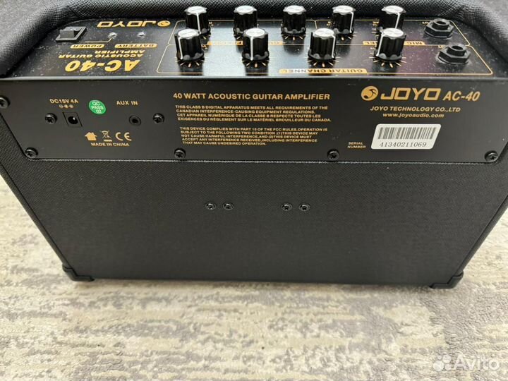 Joyo ac40 комбоусилитель для акустической гитары