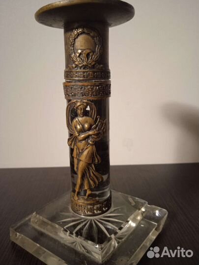 Подсвечник старинный, антик, бронза