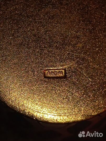 Стопка латунь СССР. Эмаль