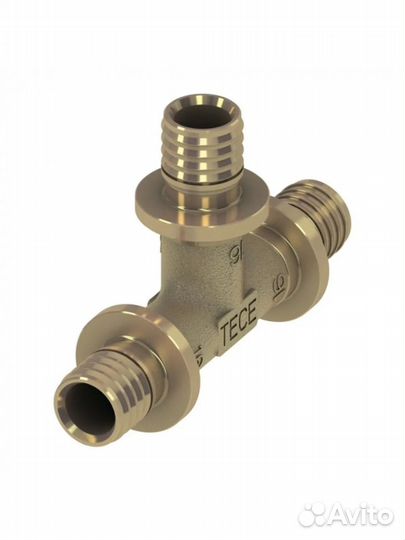 Tece 760521. Тройник 90* редукционный 20х25х20, латунь