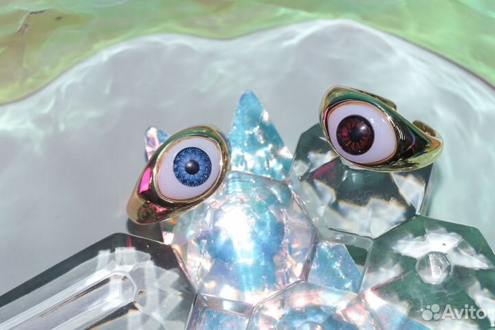 Кольцо с глазом, бижутерия