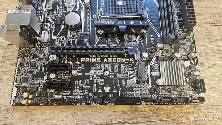 Б/у Мат.плата AM4 asus prime A320M-K, 2xDDR4