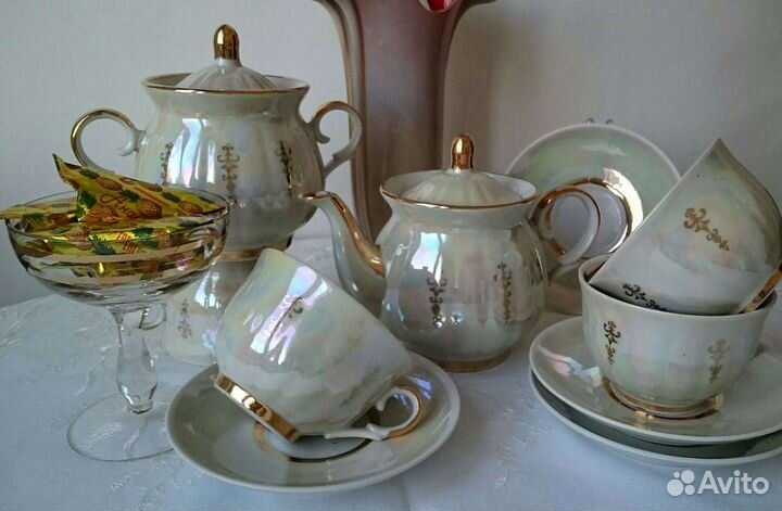 Винтаж СССР сервиз чайн Городница