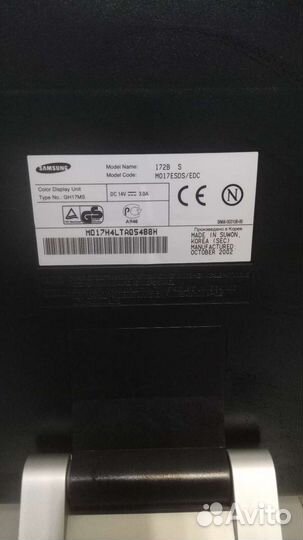 Монитор samsung syncmaster172B