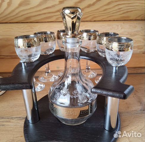 Графин с рюмками Гусь-Хрустальный новый