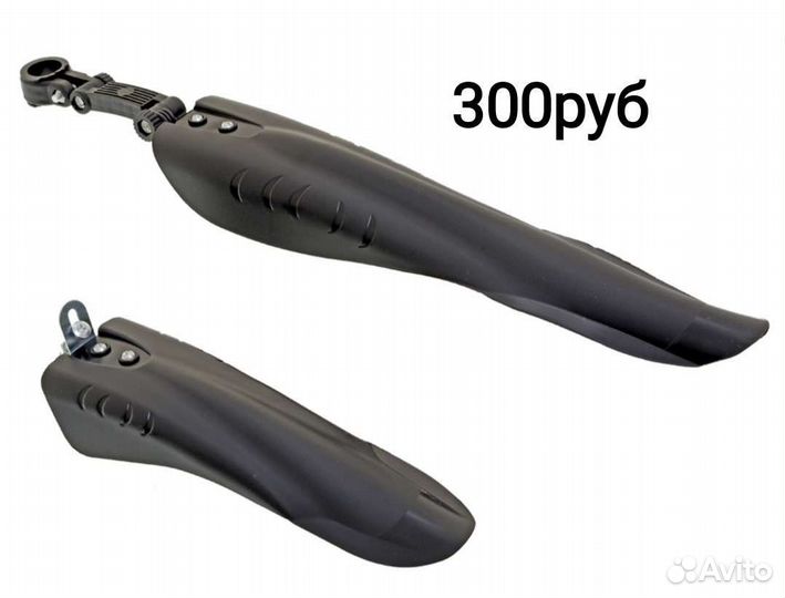 Крылья, звонок, фонарь, катафоты, седло велосипеда