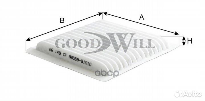 Фильтр салона Daihatsu, Toyota, Subaru Justy AG