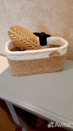 Корзина вязанная интерьерная новая органайзер