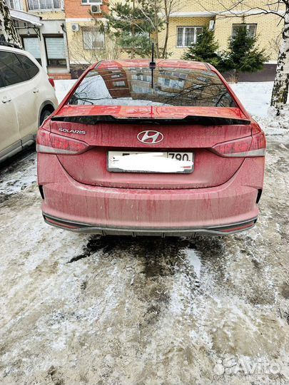 Спойлер на hyundai solaris 2