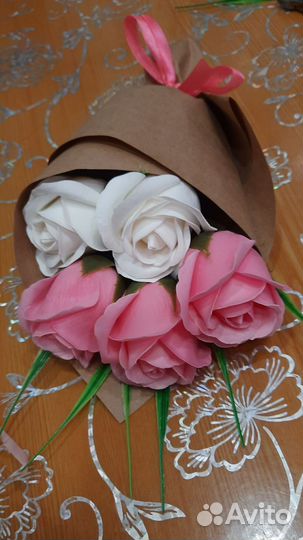 Букет из мыльных роз