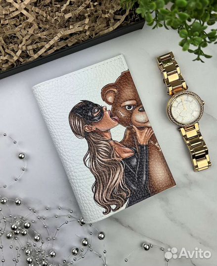 Обложка на паспорт кожаная