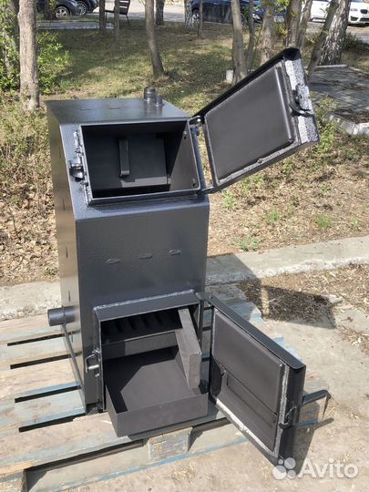 Твердотопливный котёл с увеличенной топкой