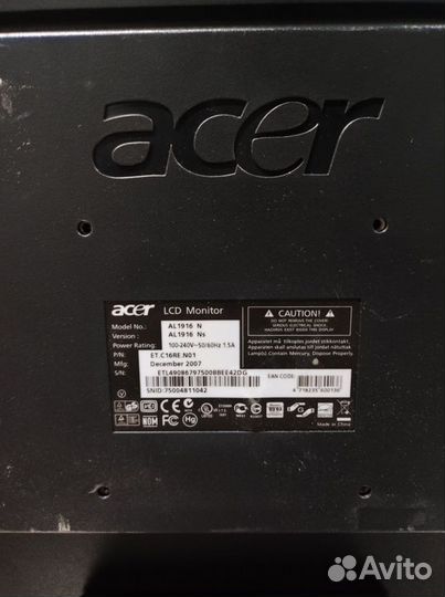 Монитор Acer 19 дюймов