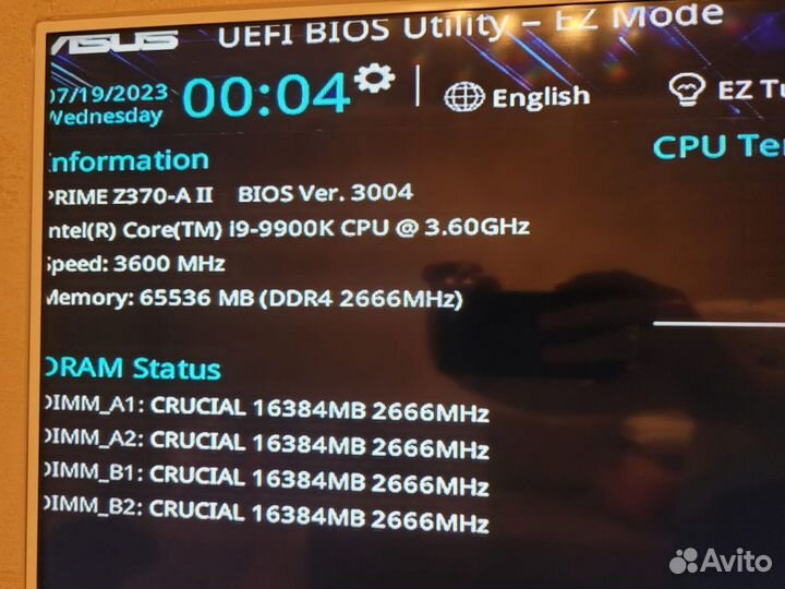 Процессор intel i9 9900k oem