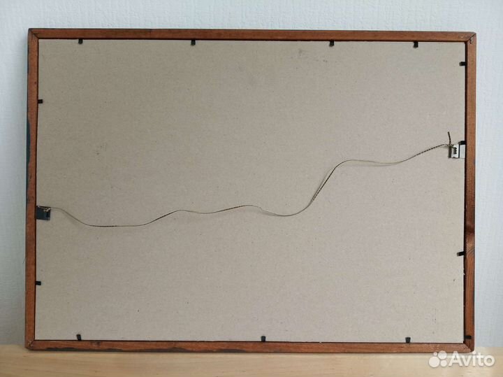 Пейзаж с катером. Акварель