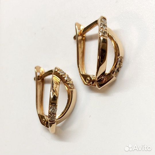 Золотые серьги 585 пробы