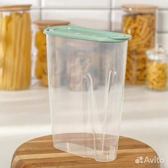 Ёмкость для сыпучих продуктов, 2,1 л, цвет фисташк