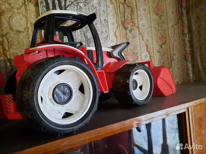 Машина-беговел, машина фирменная пожарная, трактор